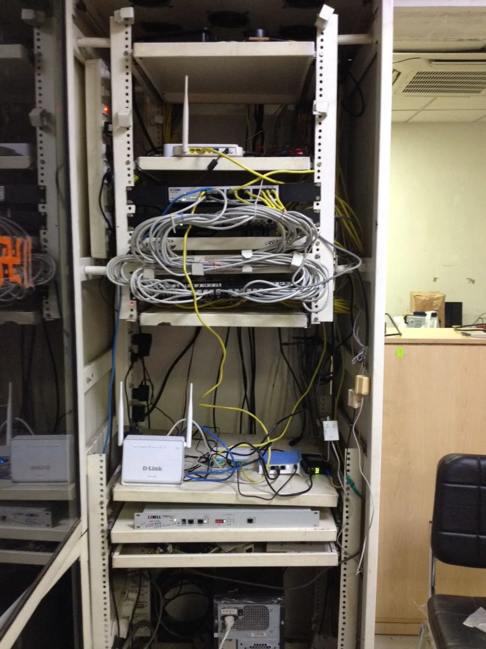 IT network equipment rack